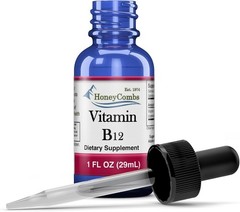 HoneyCombs Vitamin B12 Liquid Drops – B12 Vitamin Supplement for Energy, Metabol