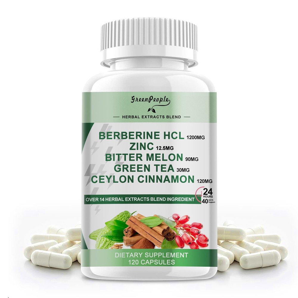 3 Packs Berberine 1200mg High Abosorption For Blood Sugar Immune 6 Months Supply