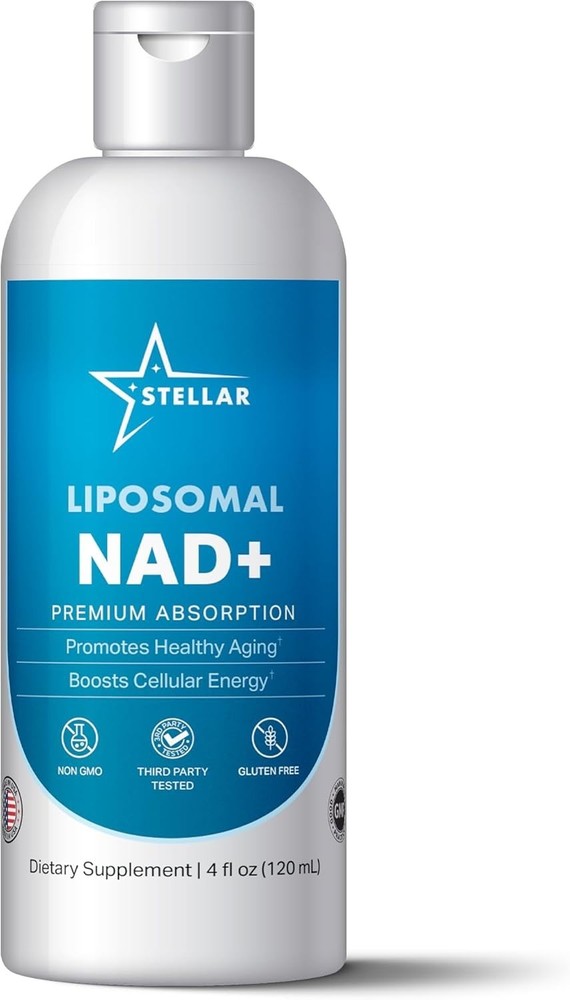 Stellar Liposomal NAD+ Liquid Supplement – Premium Absorption for Aging ~ 4 oz