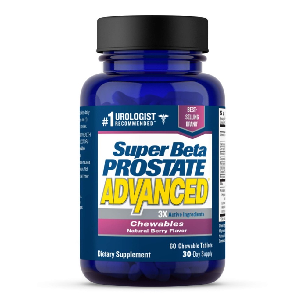 Prostate Support Chewables for Men, 60ct – Reduce Bathroom Trips, Promote Sleep,
