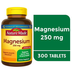 Nature Made Magnesium Oxide 250 mg Tablets,Supports Muscle Relaxation, 300 Count