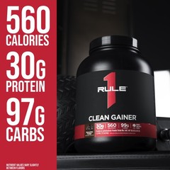 Rule 1 Proteins Clean Gainer, Vanilla Ice Crème, 15 Servings | High-Protein