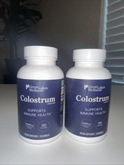 Lot Of 2 Great Lakes Wellness 1500mg Colostrum Capsules 90 Count 30 day supply