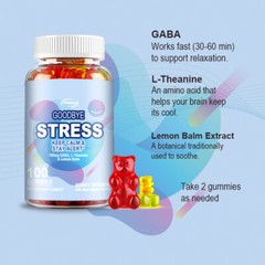 Goodbye Stress – GABA, L-Theanine, Stress Relief Stress Sleep, Calms Mind
