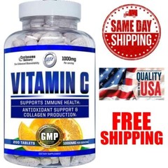 Hi Tech Pharmaceuticals Vitamin C 1000mg 200 Tablets IMMUNE SUPPORT MADE IN USA
