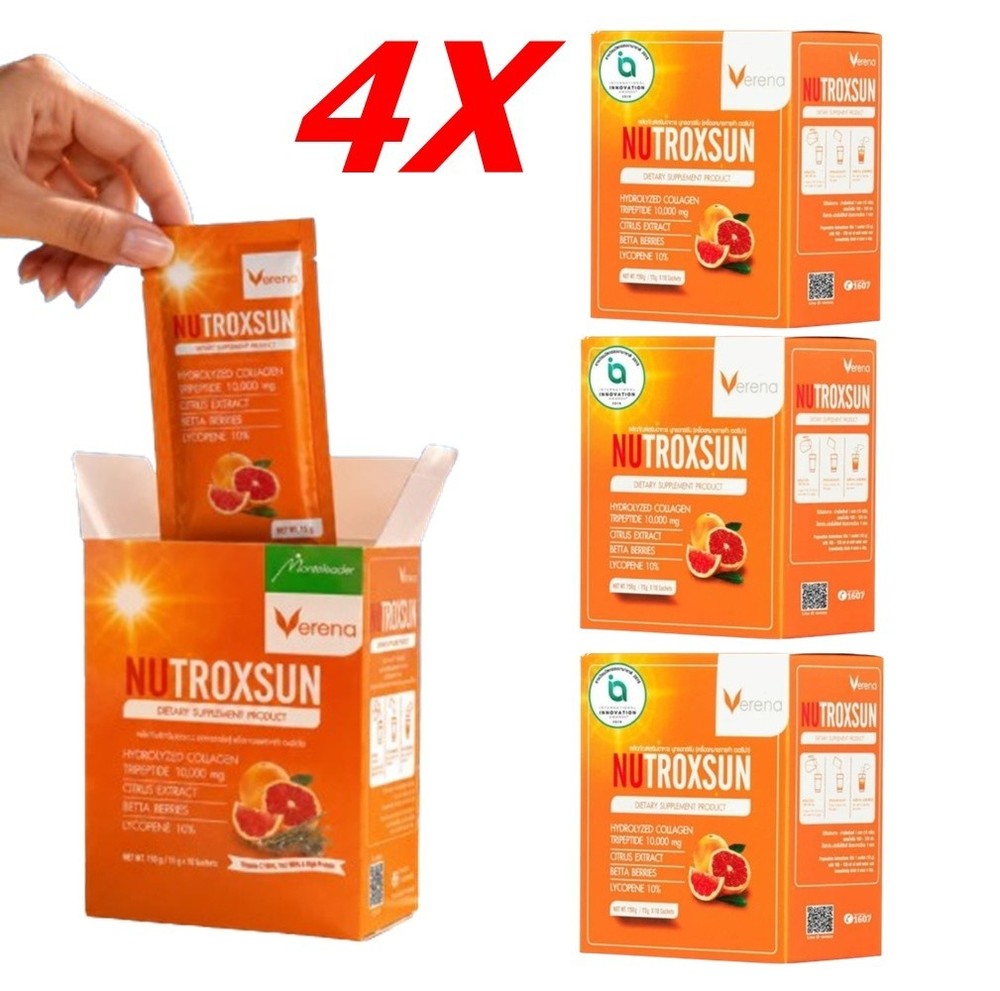 4X Collagen Tripeptide Verena Nutroxsun Nourishes Eye Joints Bones Skin Sun Prot