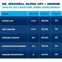 Alpha GPC 600mg + Uridine – Choline Enhancer, Soy Free, No Fillers, 60 Pills