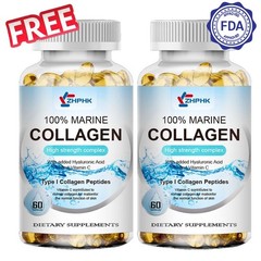 2 bottles of marine collagen support skin nail hair care anti wrinkle anti-aging