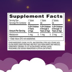 Kids Melatonin Chewable Tablet, 1mg Melatonin, Drug-Free & Effective Sleep Su…
