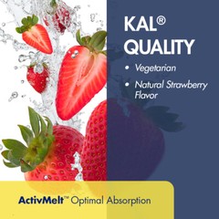 KAL B-12 Adenosylcobalamin Activmelt, Strawberry, White, 90 Count