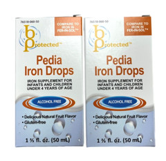 Pedia Iron Drops 15mg/ml Pediatric Iron Bayshore 50ml w/ dropper ( 2 pack ) ^