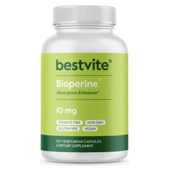 Bioperine 10mg (120 Vegetarian Capsules) – No Stearates – Absorption Enhancer
