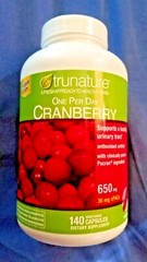 TRUNATURE PACRAN CRANBERRY 650 MG., 140 VEGETARIAN CAPSULES