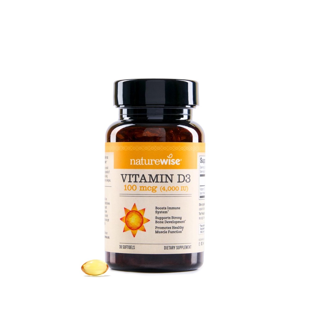 Vitamin D3 4000Iu (100 Mcg) Healthy Muscle Function, and Immune Support, Non-Gmo