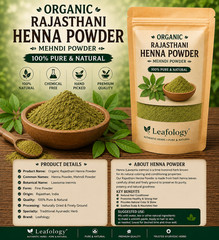 Organic Rajasthani Henna Powder – 100% Pure & Natural
