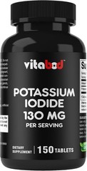 Potassium + Iodide Pills Tablets☆130 mg Supplement☆Survival Kit Fallout