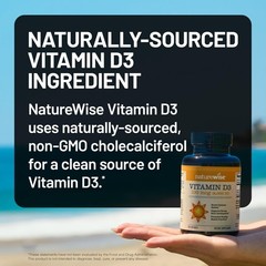Vitamin D3 4000Iu (100 Mcg) Healthy Muscle Function, and Immune Support, Non-Gmo