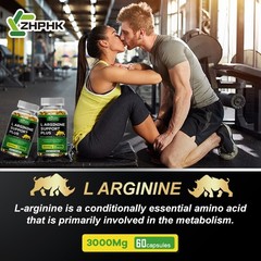 L-Arginine 3000mg testosterone booster sperm health energy support sexual 60pcs