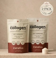 2x Curativa Collagen Peptides Powder 300g Grass-Fed Hydrolyzed Collagen Sealed