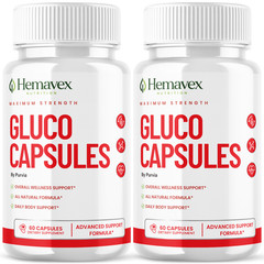 (2 Pack) Hemavex Gluco Capsules Blood Support Maximum Absorption Pills (120 ct)