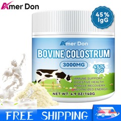 Bovine Colostrum Powder – 45% IgG Highly Concentrated Pure Bovine 4.9 OZ USA