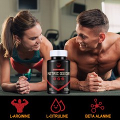 Extra Strength Nitric Oxide Supplement L Arginine 3X Strength -Citrulline Malate