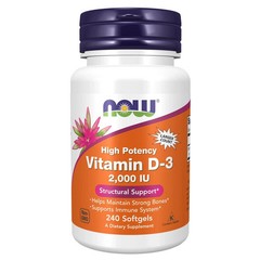 Vitamin D3 2000 IU Softgels High Potency Dietary Supplement 240 Count
