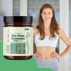 16 in 1 Organic Sea Moss Gummy | Irishmoss Extract 6000Mg | Green Apple Flavor