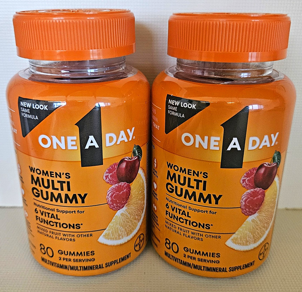 2 Pack One A Day Women’s Multivitamin Gummies 80ct Each – Exp 06/27 – Brand New