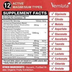 2 Packs 21-in-1 Liposomal 12 Active Magnesium Complex 2 Fl Oz (Pack of 2)