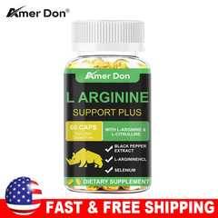 L-Arginine 60 Nitric Oxide,Testosterone Booster,Energy Support Capsules 3000 mg