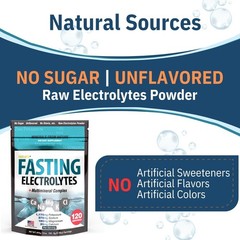 Fast Lyte Fasting Electrolyte Powder Sugar Free Keto Unflavored Minerals 21 oz