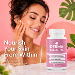(3 Pack) Derma Essential Probiotics Advanced Healthy Skin Support 60 Capsules