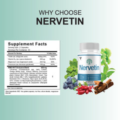 (2 Pack) Nervetin Nootropic Supplement, Nervetin Maximum Strength (120 Capsules)