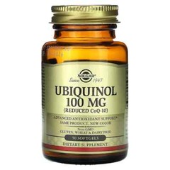 SOLGAR Ubiquinol (Reduced CoQ10), 50 Softgels (100 mg per Softgel) 05/2027