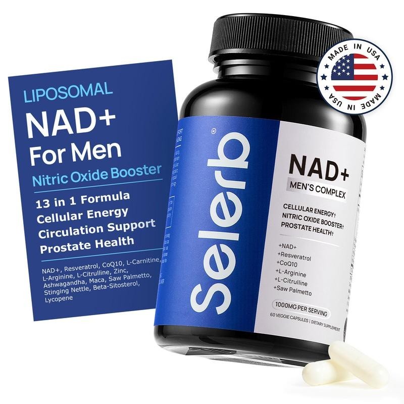 Selerb NAD+ Supplement for Men – With Liposomal-NAD+,CoQ10, L-Carnitine