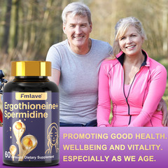 L-Ergothioneine 25 mg Spermidine Supplement for Longevity & Cellular 60 Veg Caps