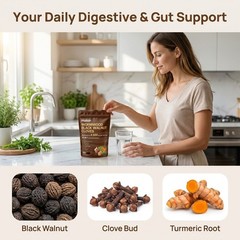 Holior 18-in-1 Wormwood Black Walnut Cloves Gut Digestive Softgels 6600mg
