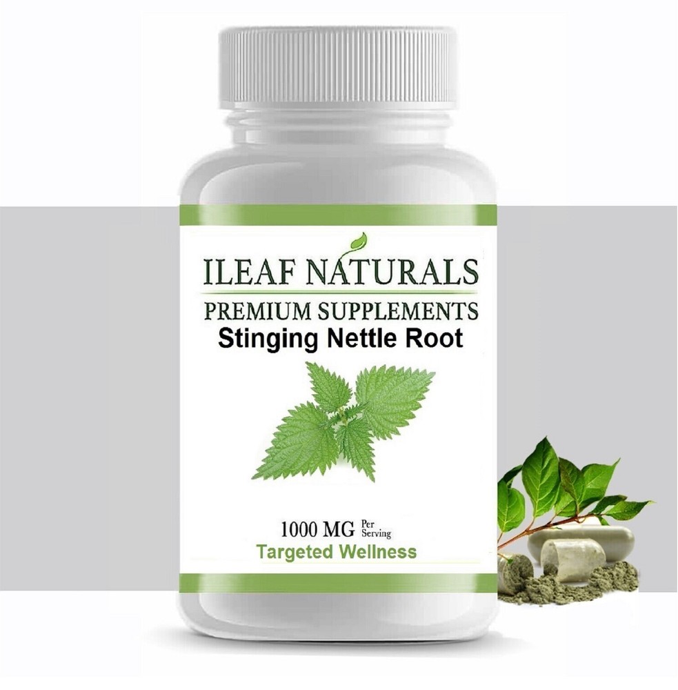 iLeafNaturals Stinging Nettle Root Powder Capsules 1000MG – 60 Veggie Capsules