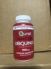 Qunol CoQ10 Mega Ubiquinol 100mg Supplement – 100 Softgels