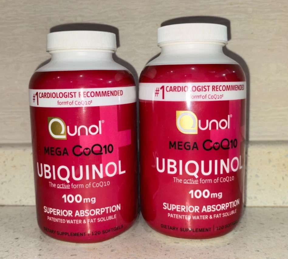 Qunol Mega Ubiquinol CoQ10 100mg, Fat Soluble Natural – 100 Count (Pack of 2)