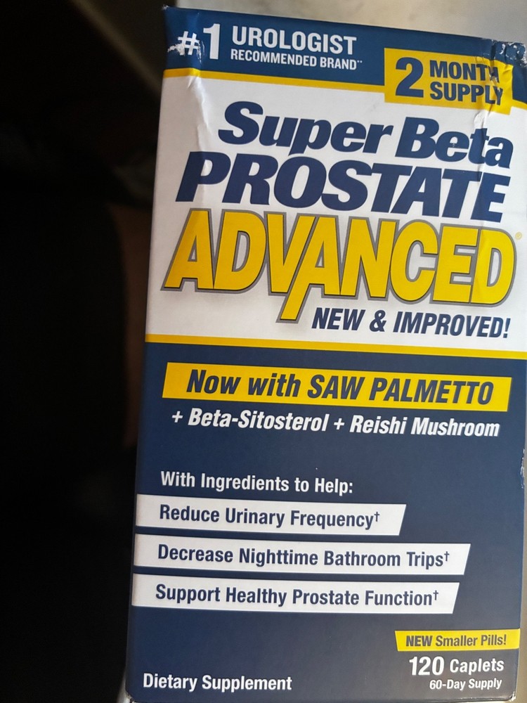 SuperBeta Prostate Advanced w/ Saw Palmetto Dietary Supplement – 120 Caplets New
