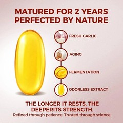1 PACK Elare Aged Garlic Extract, 300 Softgels, 7500mg Odorless | Heart & Immune