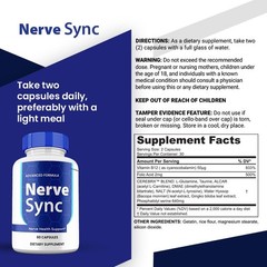 Nerve Sync Capsules, Max Strength Nerve Health Supplement, NerveSync (10 Pack)