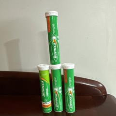 Berocca Energy Effervescent Tablets Orange Flavour 15 Tablets, (4 Tub)