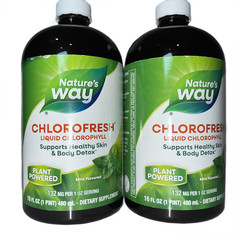 2x Chlorofresh Liquid Chlorophyll Supports Healthy Skin Body Detox 16oz Each New