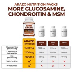 Arazo Nutrition Glucosamine Chondroitin Turmeric Msm Boswellia – Joint Support S