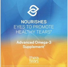 TheraTears Eye Nutrition 1200mg Omega 3 Supplement 90 Count Softgels Exp 2027