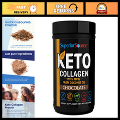 Keto Collagen Protein Powder with MCT Oil – Dairy-Free, Supports Hair, Skin, Nai