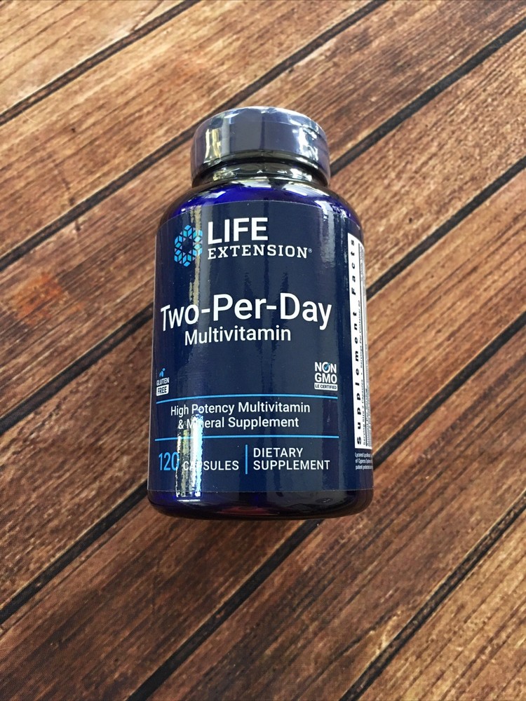 Life Extension Two-Per-Day Multivitamin & Minerals 120 Capsules EXP 08/2026